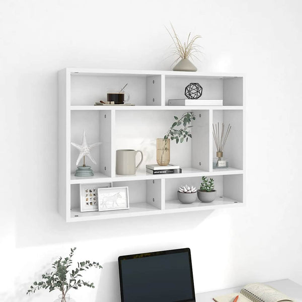 Weißes Wandregal Cociuba 75x16x55cm (Holz)