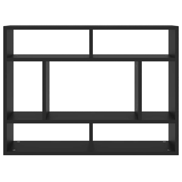 Schwarzes Wandregal Cociuba 75x16x55cm (Holz)