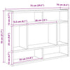 Schwarzes Wandregal Cociuba 75x16x55cm (Holz)