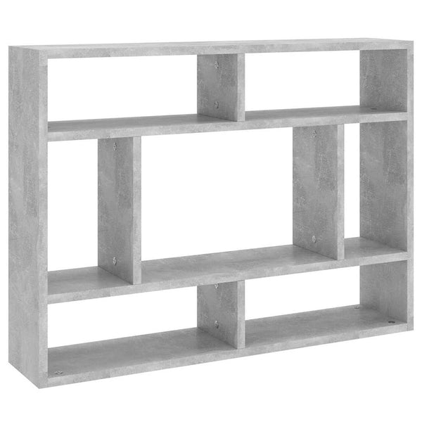 Wandregal Cociuba 75x16x55 cm in Betongrau (Holz)