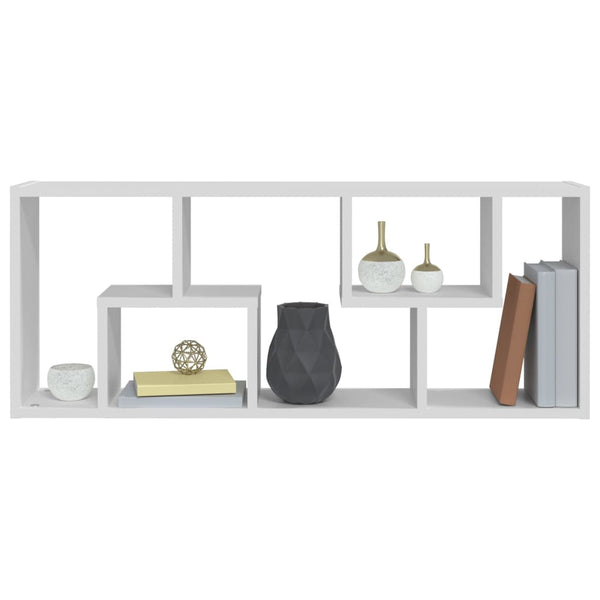 Weißes Wandregal Argelia 36x16x90cm (Holz)