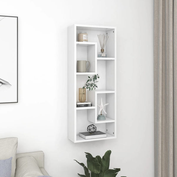Weißes Wandregal Argelia 36x16x90cm (Holz)
