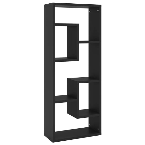 Schwarzes Wandregal Argelia 36x16x90cm (Holz)