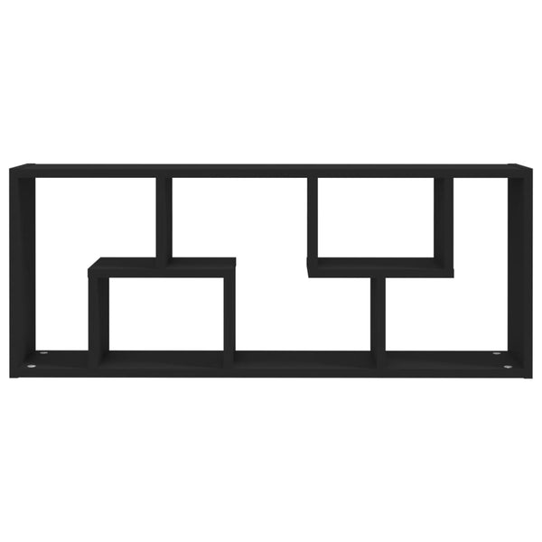 Schwarzes Wandregal Argelia 36x16x90cm (Holz)