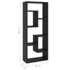 Schwarzes Wandregal Argelia 36x16x90cm (Holz)