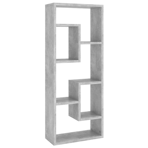 Wandregal Argelia 36x16x90cm in Betongrau (Holz)