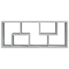 Wandregal Argelia 36x16x90cm in Betongrau (Holz)