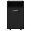 Schwarzer Rollcontainer Kaspar 33x38x60cm (Holz)