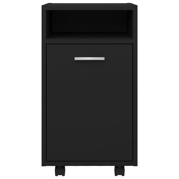 Schwarzer Rollcontainer Kaspar 33x38x60cm (Holz)
