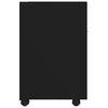 Schwarzer Rollcontainer Kaspar 33x38x60cm (Holz)