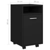 Schwarzer Rollcontainer Kaspar 33x38x60cm (Holz)