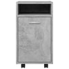 Betongrauer Rollcontainer Kaspar 33x38x60cm (Holz)