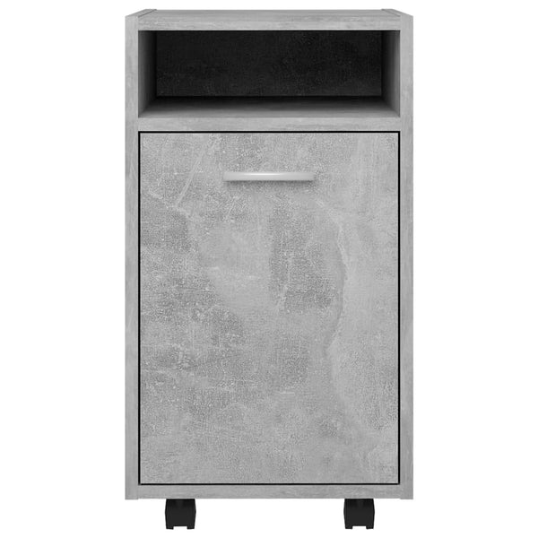Betongrauer Rollcontainer Kaspar 33x38x60cm (Holz)