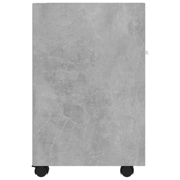 Betongrauer Rollcontainer Kaspar 33x38x60cm (Holz)