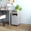 Betongrauer Rollcontainer Kaspar 33x38x60cm (Holz)