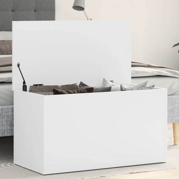 Weiße Aufbewahrungstruhe Cimbru 84x42x46cm (Holz)