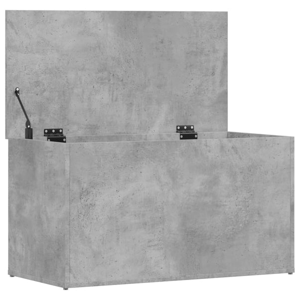 Betongraue Aufbewahrungstruhe Cimbru 84x42x46cm (Holz)