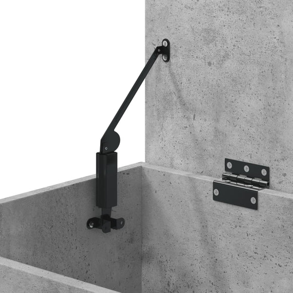 Betongraue Aufbewahrungstruhe Cimbru 84x42x46cm (Holz)