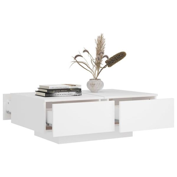 Weißer Couchtisch Eleganta 90x60x31cm (Holz)