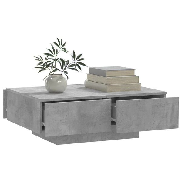 Betongrauer Couchtisch Eleganta 90x60x31cm (Holz)