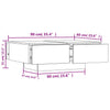 Betongrauer Couchtisch Eleganta 90x60x31cm (Holz)