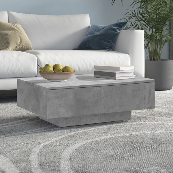 Betongrauer Couchtisch Eleganta 90x60x31cm (Holz)