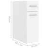 Weißer Apothekerschrank Auruti 20x45,5x60cm (Holz)