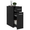 Schwarzer Apothekerschrank Auruti 20x45,5x60cm (Spanplatte)