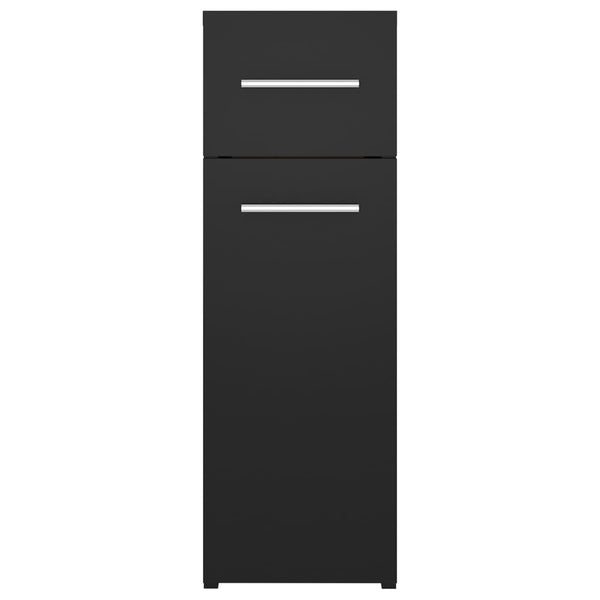 Schwarzer Apothekerschrank Auruti 20x45,5x60cm (Spanplatte)