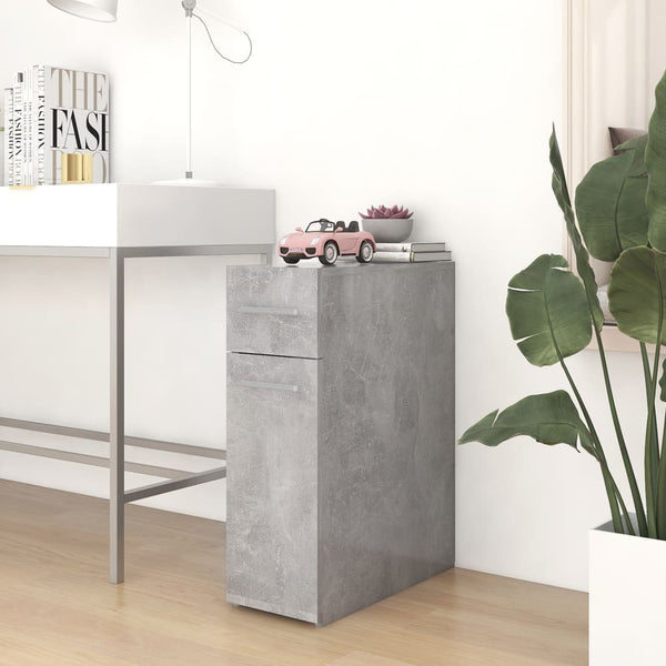 Apothekerschrank Auruti 20x45,5x60cm (Holz) betongrau