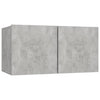Betoninharmaa seinäkiinnitettävä tv-taso Iozse 60x30x30cm