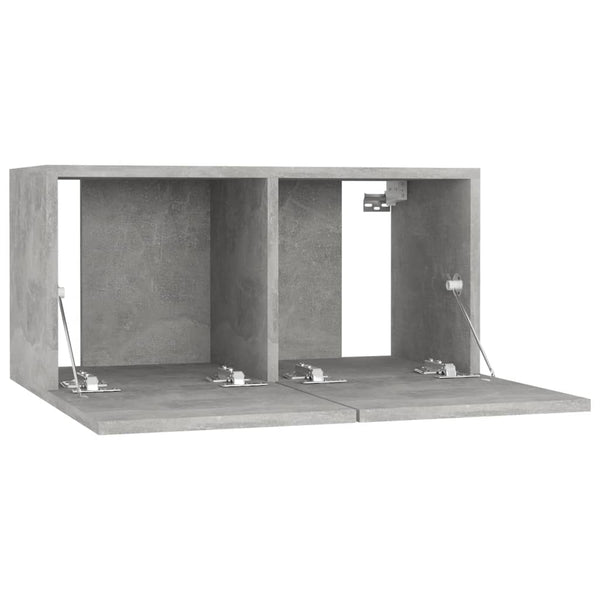 Betoninharmaa seinäkiinnitettävä tv-taso Iozse 60x30x30cm