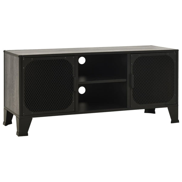 Graues TV-Möbel Hrabovschi 105x36x47cm (Metall und MDF)