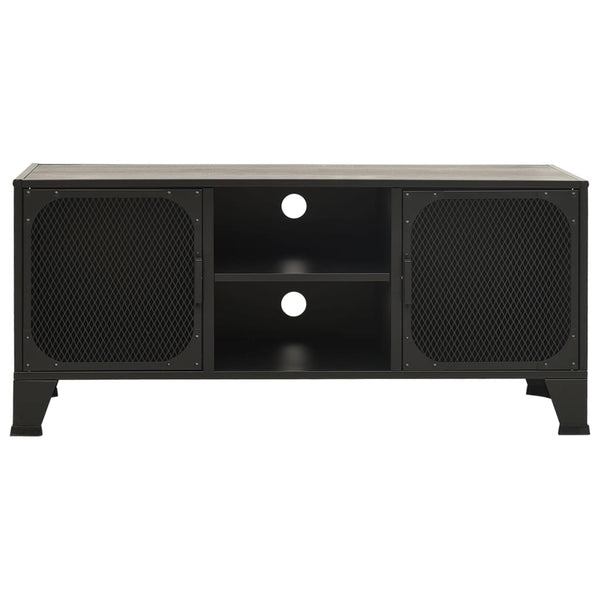 Graues TV-Möbel Hrabovschi 105x36x47cm (Metall und MDF)