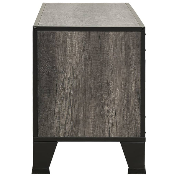 Graues TV-Möbel Hrabovschi 105x36x47cm (Metall und MDF)