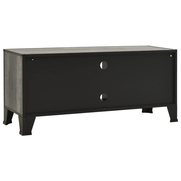 Graues TV-Möbel Hrabovschi 105x36x47cm (Metall und MDF)
