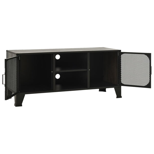 Graues TV-Möbel Hrabovschi 105x36x47cm (Metall und MDF)
