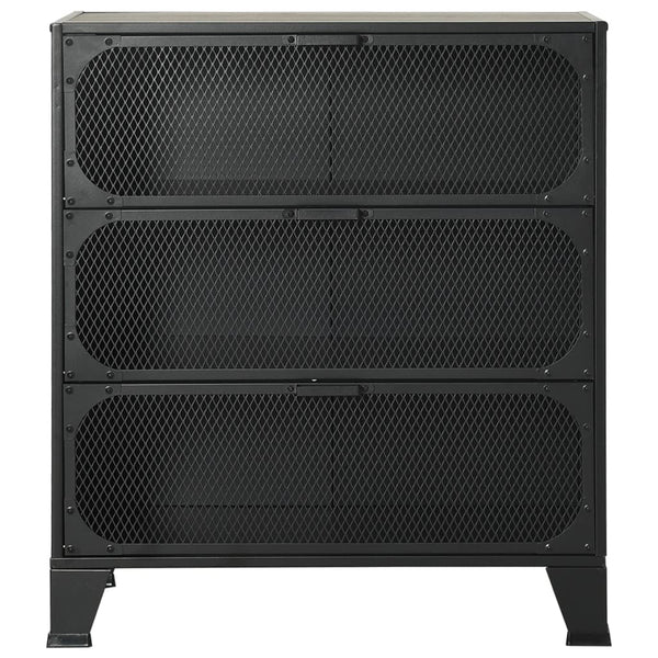 Harmaa säilytyskaappi Debby 72x36x82cm (metalli ja mdf)