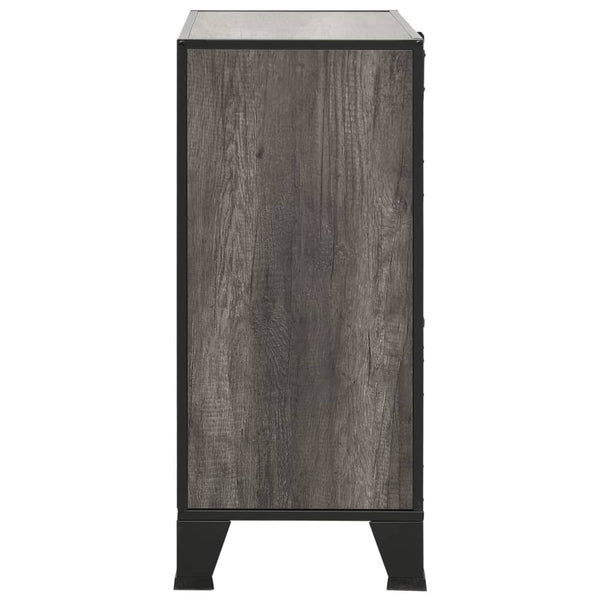 Harmaa säilytyskaappi Debby 72x36x82cm (metalli ja mdf)