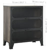 Harmaa säilytyskaappi Debby 72x36x82cm (metalli ja mdf)