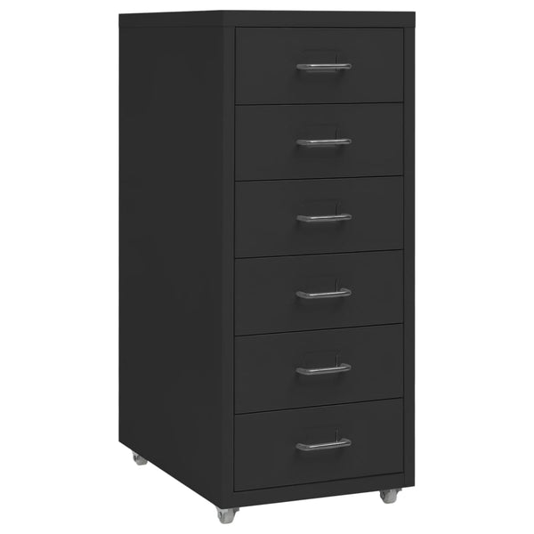 Schwarzer Archivschrank Genoveva 28x41x69cm (Metall)