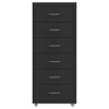 Schwarzer Archivschrank Genoveva 28x41x69cm (Metall)