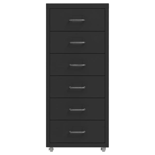 Schwarzer Archivschrank Genoveva 28x41x69cm (Metall)