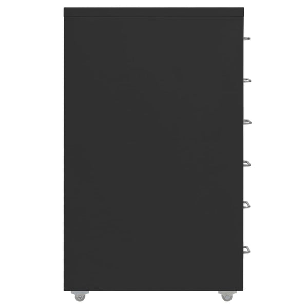 Schwarzer Archivschrank Genoveva 28x41x69cm (Metall)