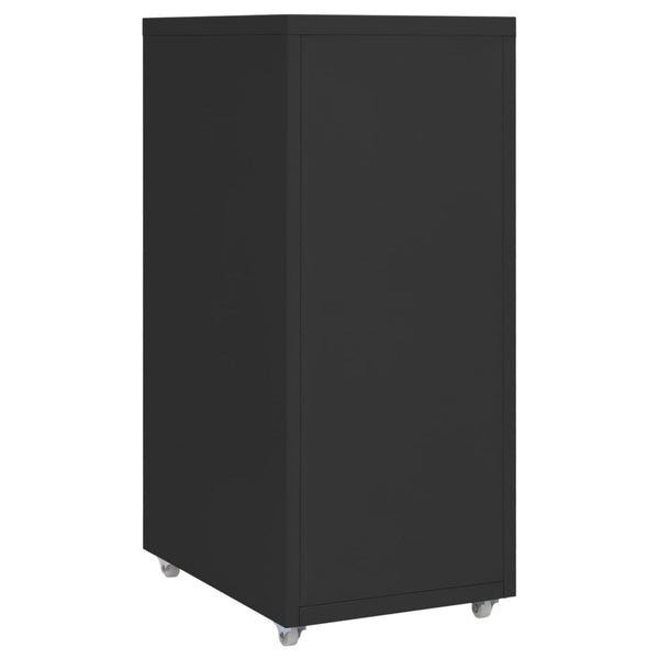 Schwarzer Archivschrank Genoveva 28x41x69cm (Metall)