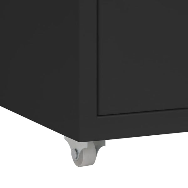 Schwarzer Archivschrank Genoveva 28x41x69cm (Metall)