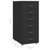 Schwarzer Archivschrank Genoveva 28x41x69cm (Metall)