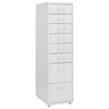 Grauer Archivschrank Genoveva 28x41x109cm (Metall)