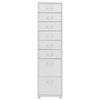 Grauer Archivschrank Genoveva 28x41x109cm (Metall)
