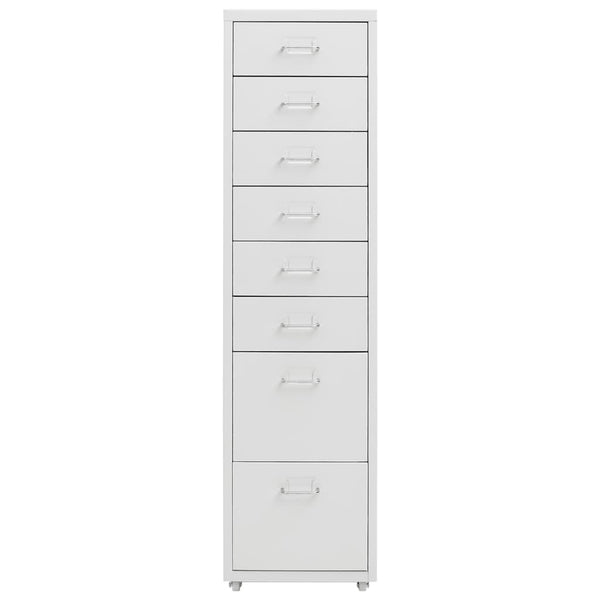 Grauer Archivschrank Genoveva 28x41x109cm (Metall)